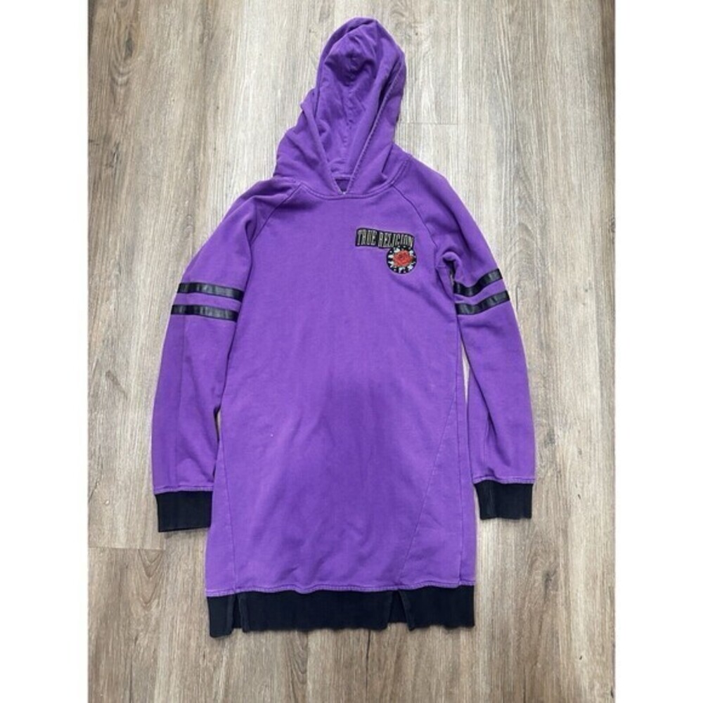 True‎ Religion Women’s Hoodie Pullover Sweatshirt Size Large Purple Rose